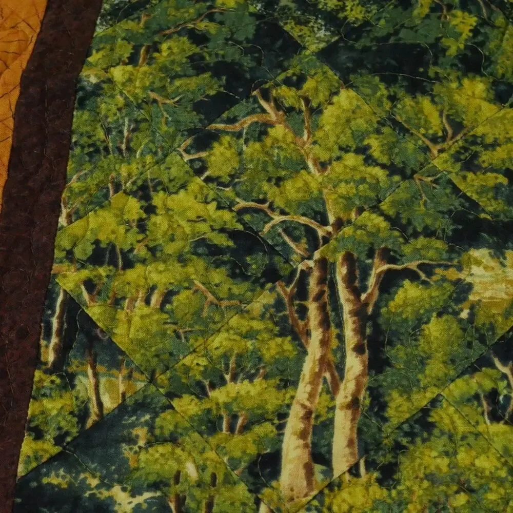Tahoe Quilts‎ Art Quilt Wall Hanging Floral Tapestry Woodland Poppies 35 x 21